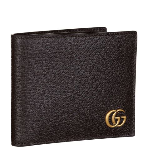 gucci men's diamante leather wallet in brown|Gucci wallet for men price.